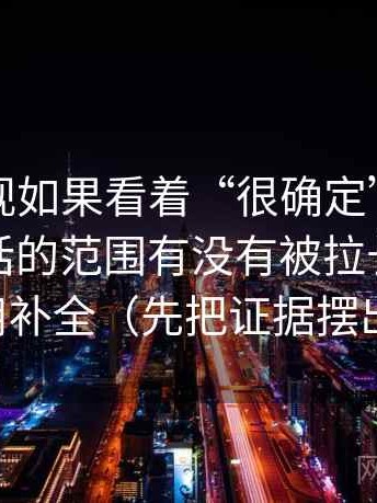 人人影视如果看着“很确定”：先回到这句话的范围有没有被拉长，再把引用补全（先把证据摆出来）