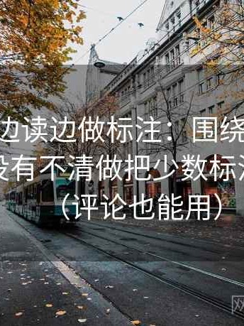 age动漫边读边做标注：围绕这句话的指代有没有不清做把少数标注为少数（评论也能用）
