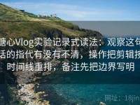 糖心Vlog实验记录式读法：观察这句话的指代有没有不清，操作把剪辑按时间线重排，备注先把边界写明