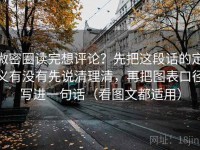 微密圈读完想评论？先把这段话的定义有没有先说清理清，再把图表口径写进一句话（看图文都适用）