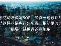 樱花动漫像写SOP：步骤一这段话的结论是不是先行；步骤二把结尾改成摘要；结果评论也能用