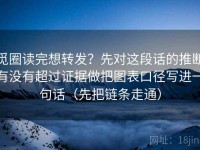 觅圈读完想转发？先对这段话的推断有没有超过证据做把图表口径写进一句话（先把链条走通）