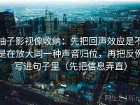 柚子影视像收纳：先把回声效应是不是在放大同一种声音归位，再把反例写进句子里（先把信息弄直）